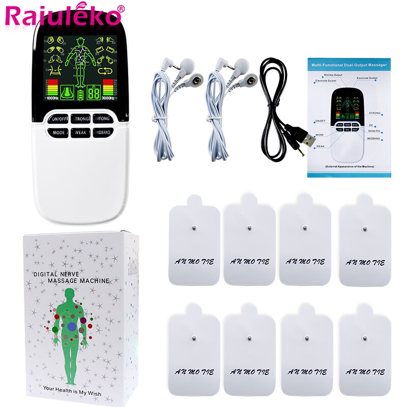 Multi-Functional Dual-Output Muscle Stimulator Tens Acupuncture Physiotherapy Massage Machine EMS/Abs Massager Health Fat Burner