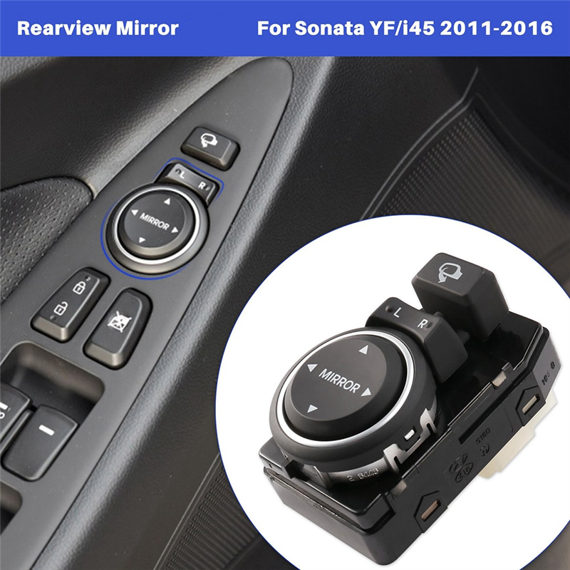 Side Mirror Control Switch Car Rearview Mirror Adjustment Switch Button for Hyundai Sonata YF I45 2011-2016 935733S100. 