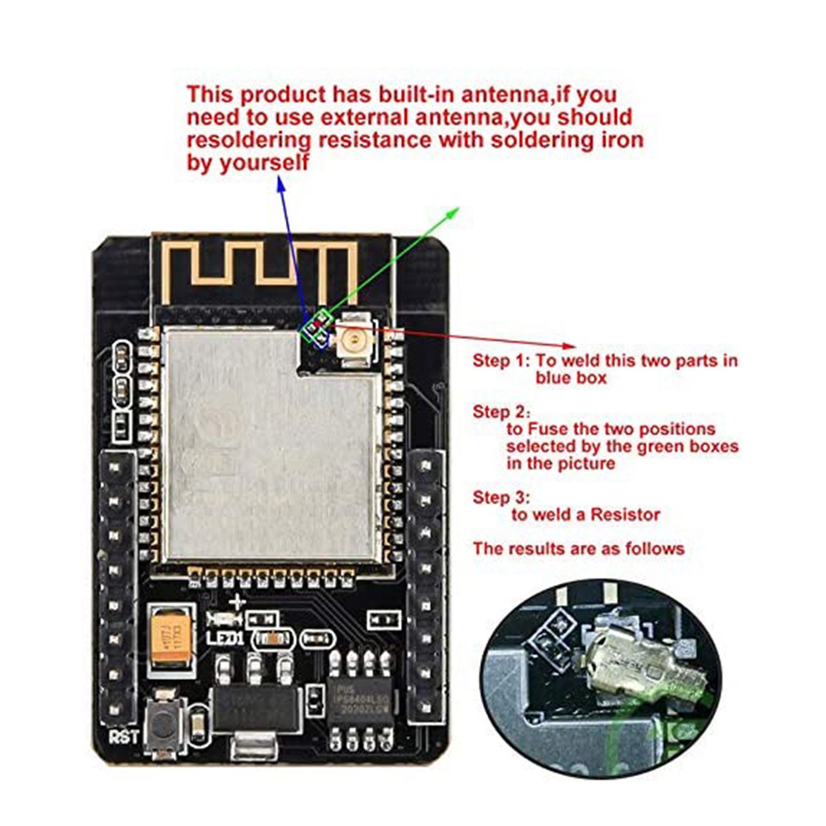 Nax Esp32-Cam 2.4G Antenna Esp32 Cam Development Board. 