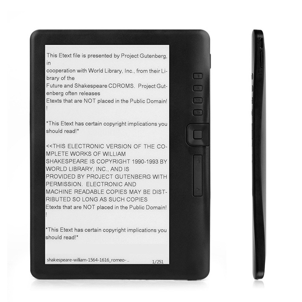 7-inch e-book reader with 8GB memory and long battery life. 
