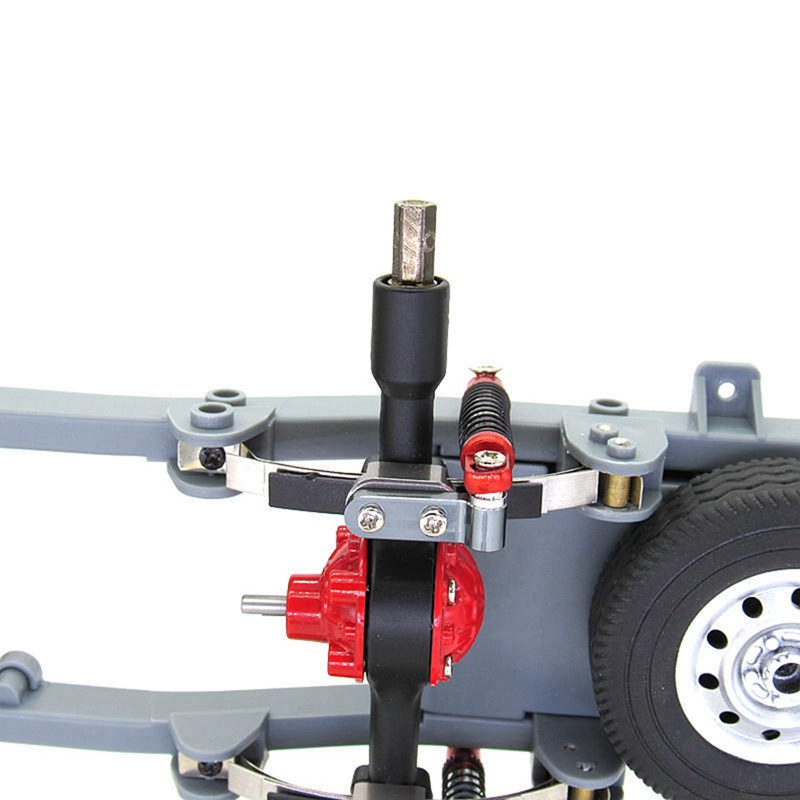 2 Set for WPL D12 RC Car Metal Rear Shock Absorber Damper with Mount Fixed Seat Upgrades Parts Accessories,4. 