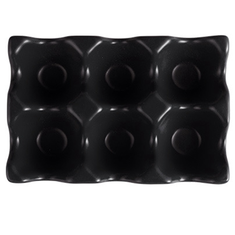 Kitchen Supplies Egg Tray Egg Rack Household Ceramic Tableware Supplies Egg Tray Egg Tray White
