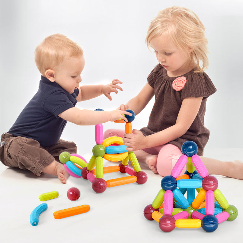 Magnetic Building Blocks for Kids Ages 4-8 STEM Construction Toys for Boys and Girls Large Size Magnetic Sticks and Balls Toy