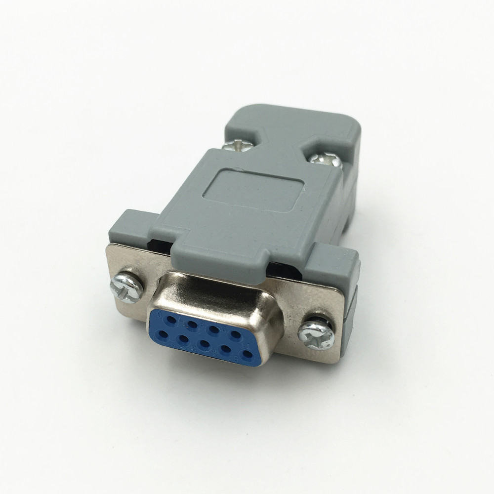 FEMALE DB9 2 Rows 9 Pin Female VGA DB9 Connector With Plastic Cover DB9 RS232 Connector DB9 Female ConnectorFor LCD Monitor Cables. 