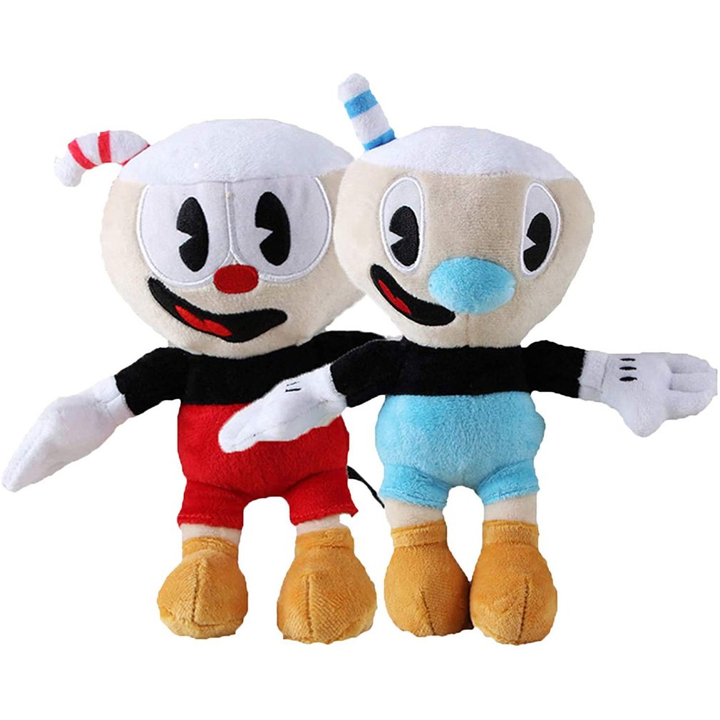 【Yurui】Plush Cuphead plush doll Mugman toy game souvenir stuffed plush. 