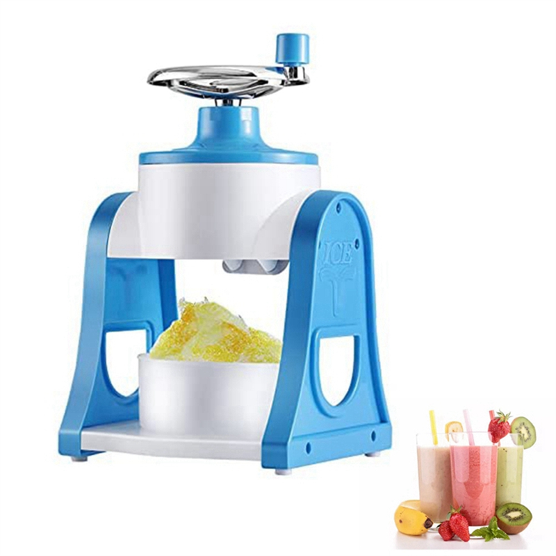 1 Piece Shaved Ice Machine Home Small Manual Ice Crusher Summer Hand-Shake Ice and Hail Ice Ice Breaker Make Ice Maker Blue. 