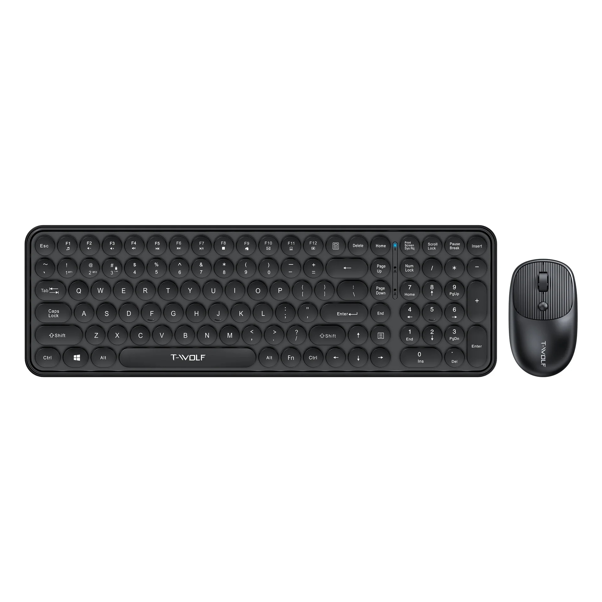 T-Wolf TF350 Wireless Keyboard Mouse Combo | Black. 