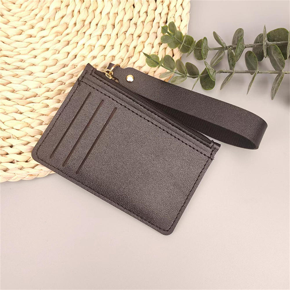 Wristband Card holder Fashionable PU leather Multi slot box Candy color Slim card case for Office Business travel Daily use Gift Men Women