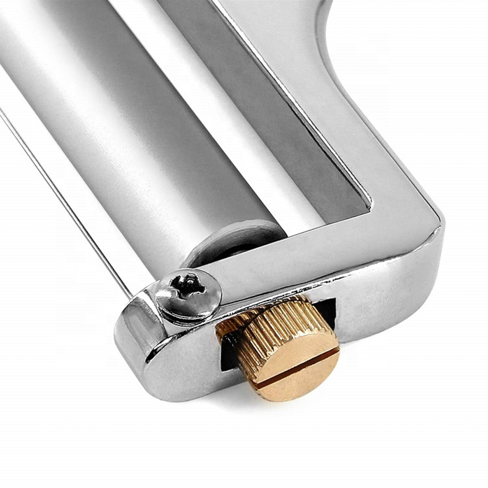 Cut cddar, brie, pepper jk, mozzarella or er like provolone with this block cese slicer.. 
