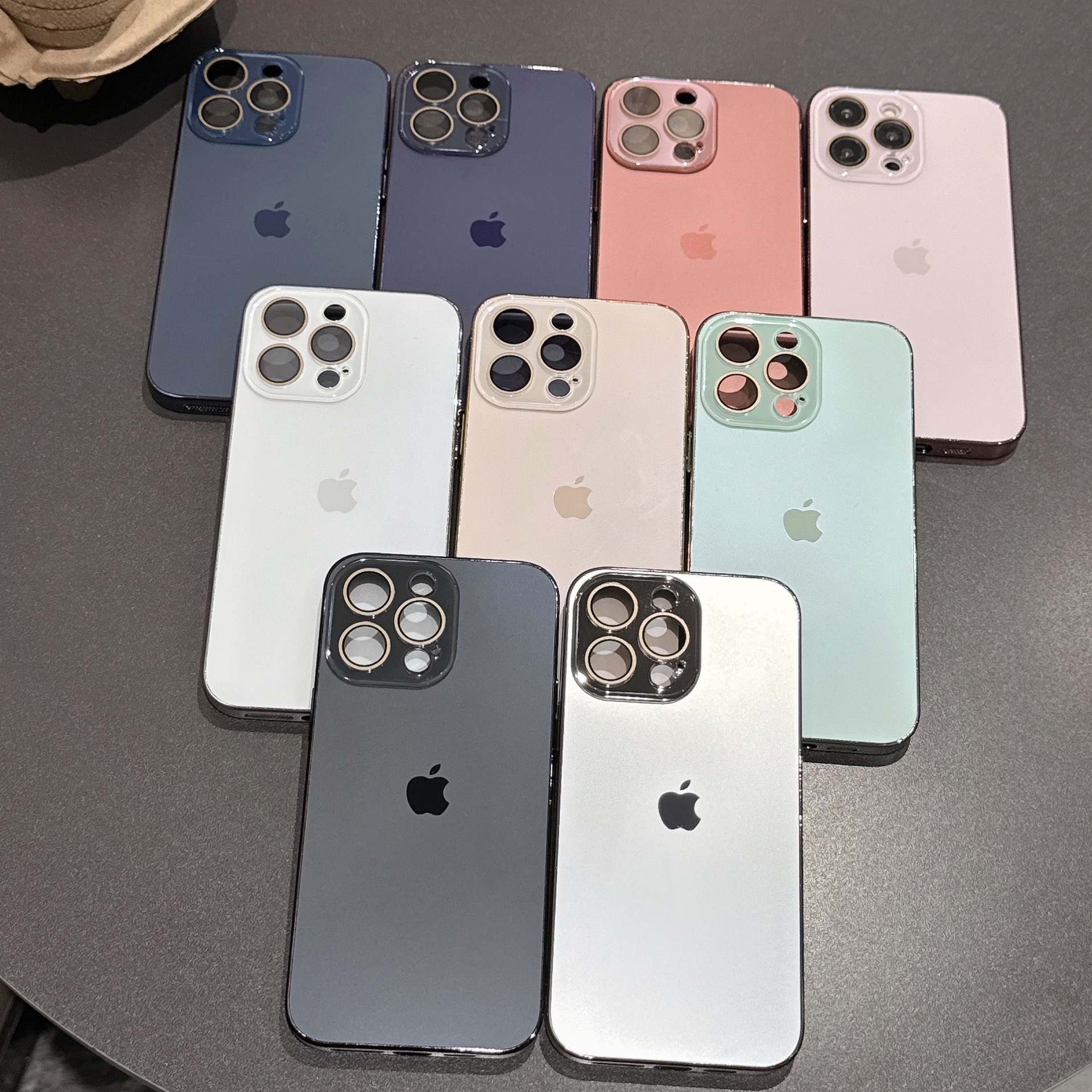 Frame Titanium Gold Shell iPhone15 pro Phone Case Good-looking All-Match for Apple 14 Electroplating All-Inclusive Drop-Resistant. 