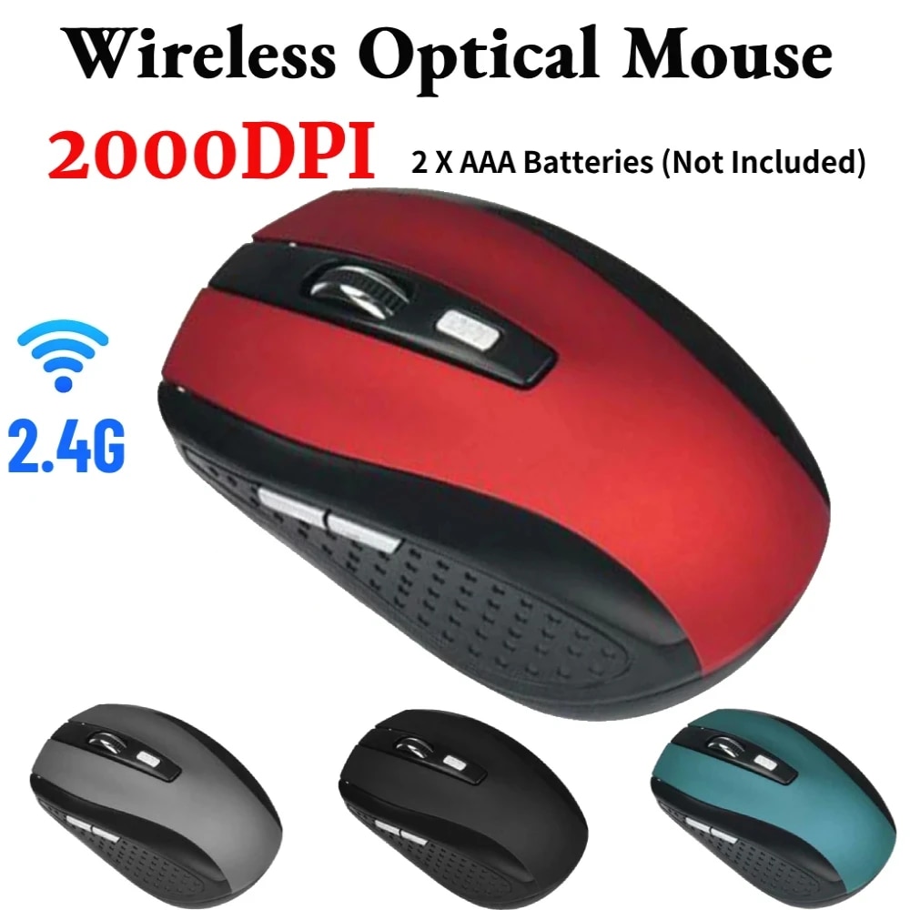 Bluetooth Mouse Wireless 2.4GHz RatonWireless Adjustable DPI 6 Button Optical Mouse with USB Receiver Computer PC Accessories