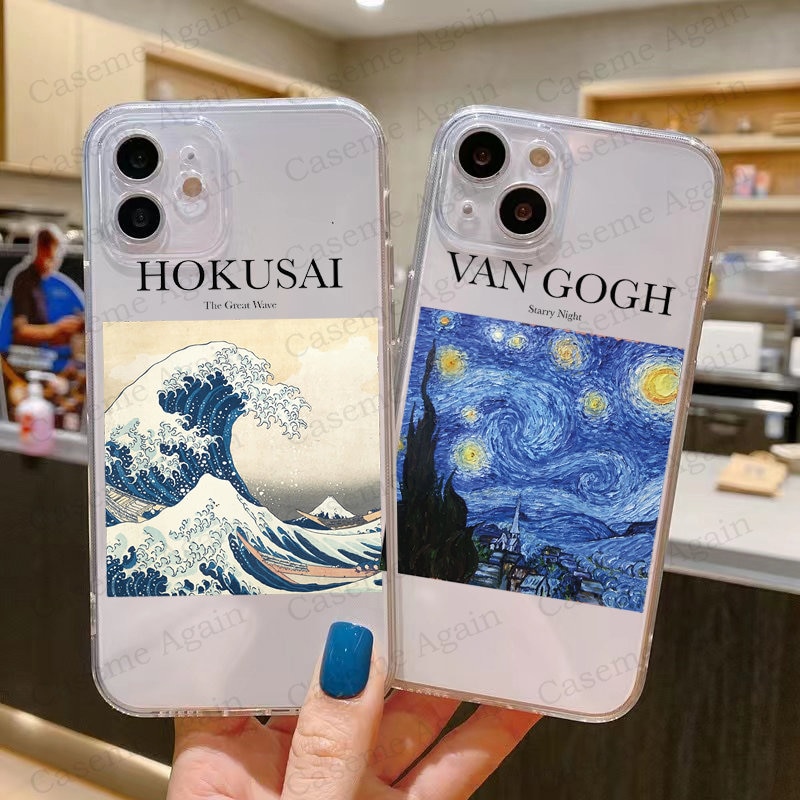Aesthetic Van Gogh Starry Night Monet Soft Phone Case for Apple IPhone 11 12 13 X XR XS Pro 6 6S 7 8 Plus Max Soft TPU Cases. 