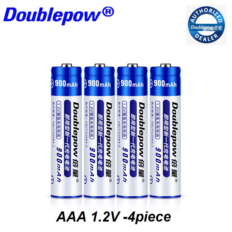 Doublepow AAA (R03) Size 1.2V 900mAh Rechargeable Battery 4 Pieces