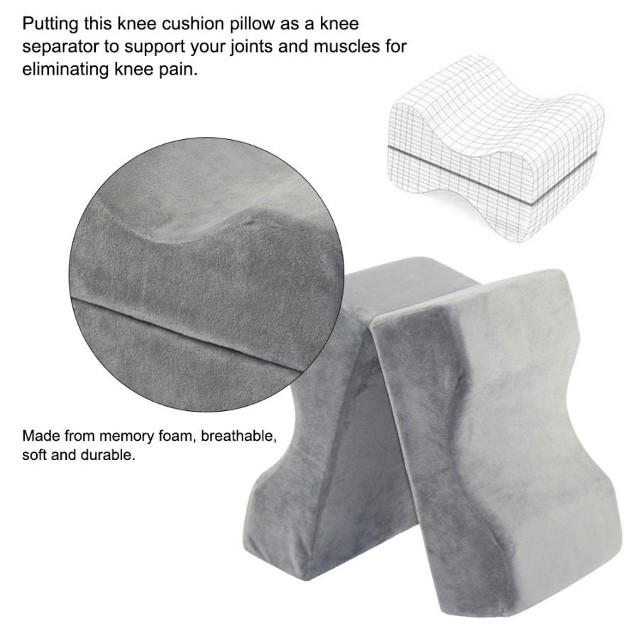 Memory Foam Knee Pillow Leg Positioner Hip Sciatica Back Pain