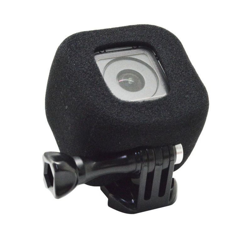 Wind Noise Reduction Windproof Sponge Foam Cover for Gopro Hero 5 4 Session Cam - black. 