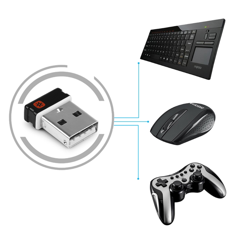Dropship Mouse Keyboard Wireless Dongle Receiver Unifying USB Adapter for Logitech- M510. 