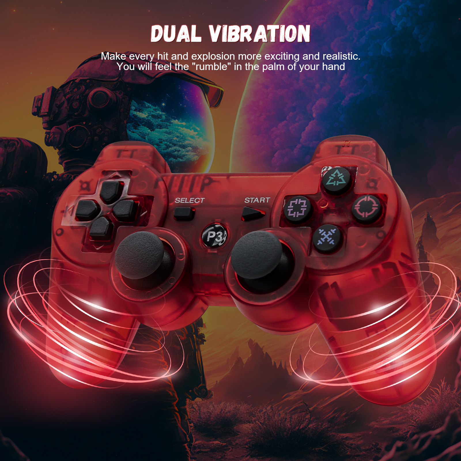 For SONY PS3 Bluetooth Controller Wireless For Play Station3 Joystick PC Gamepad Console 6-axis double vibration remote control. 