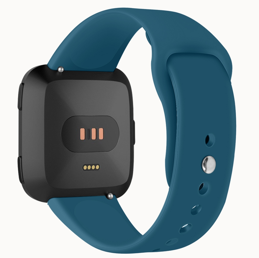 For Fitbit Versa 2 / Fitbit Versa / Fitbit Versa Lite Solid Color Silicone Watch Band, Size:L(White). 