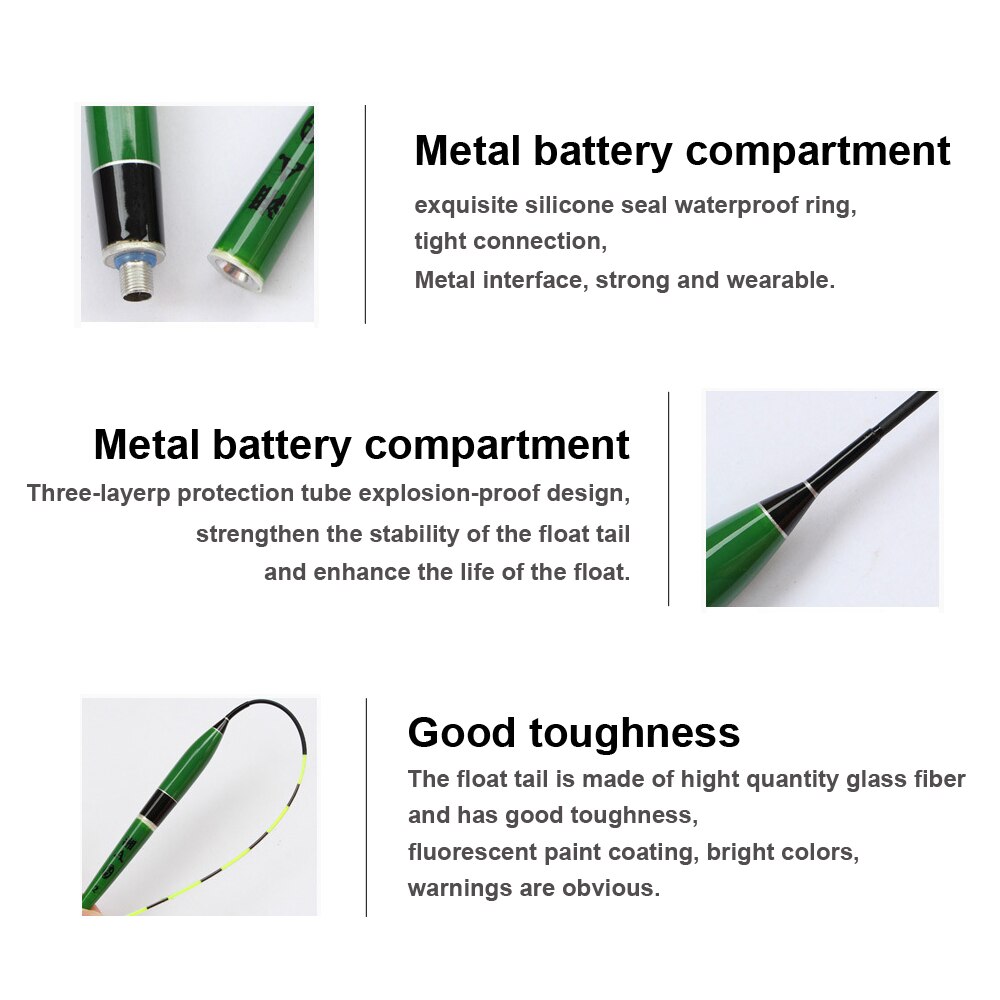【VisioN Shop】 Version-Smart Carp Fishing Float Night Fishing Stick Chinese Floats Terminal Tackle  Bite Change Color. 
