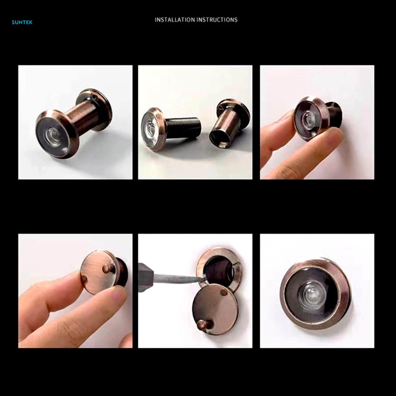 Door Peephole Viewer Opening Diameter: 16cm Durable Office Wide Angle Easy Installation. 