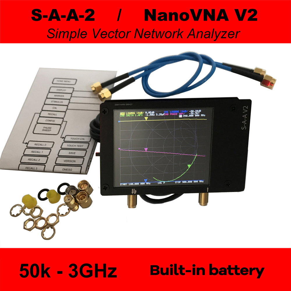 3G Vector Network Analyzer S-A-A-2 NanoVNA V2 Antenna Analyzer Shortwave HF VHF UHF with Housing