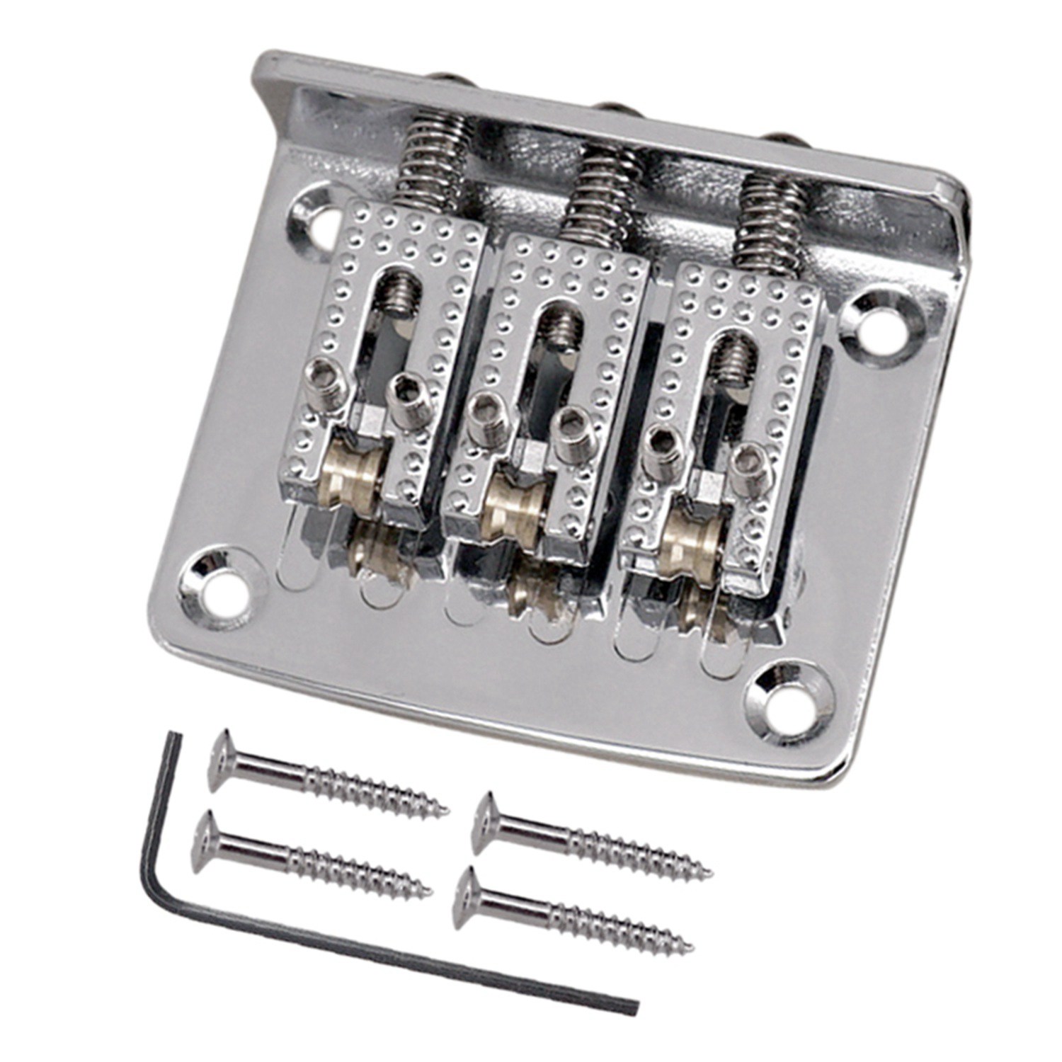 2Set 3 String Guitar Ball String Bridge Bridge Pull String Hard Tail Guitar Bridge Tail 3 String Guitar Replacement Gold & Silver , Ukulele Bridge
