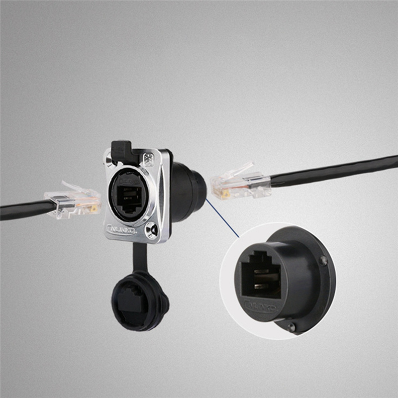 6X IP67 Network RJ45 Waterproof Connectors / Ethernet RJ45 Waterproof Plug + Waterproof Socket for Outdoor Ethernet. 