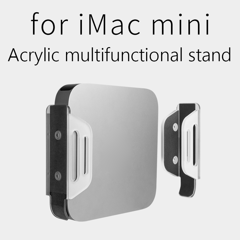 Duvar/masaüstü standı Laptop standı yerden tasarruf akrilik dikey stant depolama bilgisayar standı hafif Mac Mini 2023 M2 çip için. 