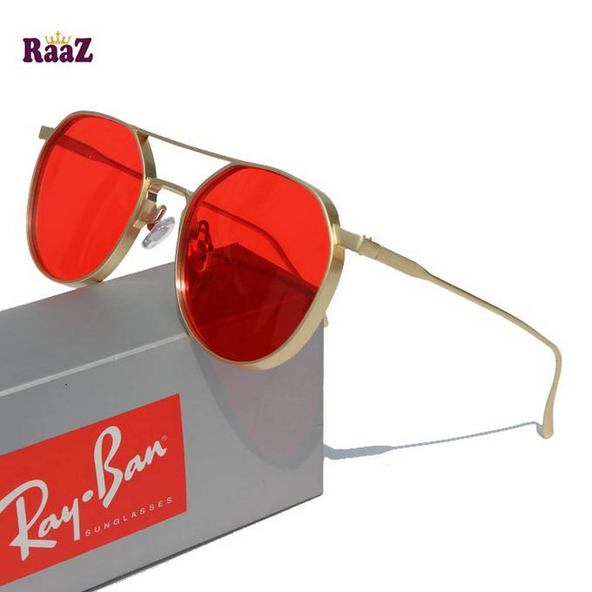 Red Lens Golden Metal Bold Frame Sunglasses For Men: Buy Online at Best  Prices in Bangladesh 