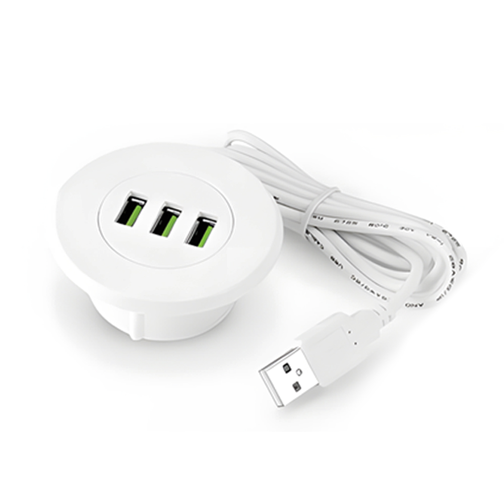 3 port USB 2.0 Hub masaüstü gömülü USB şarj aleti 3 In 1 Splitter dizüstü PC için veri iletimi cep telefonu hızlı şarj. 