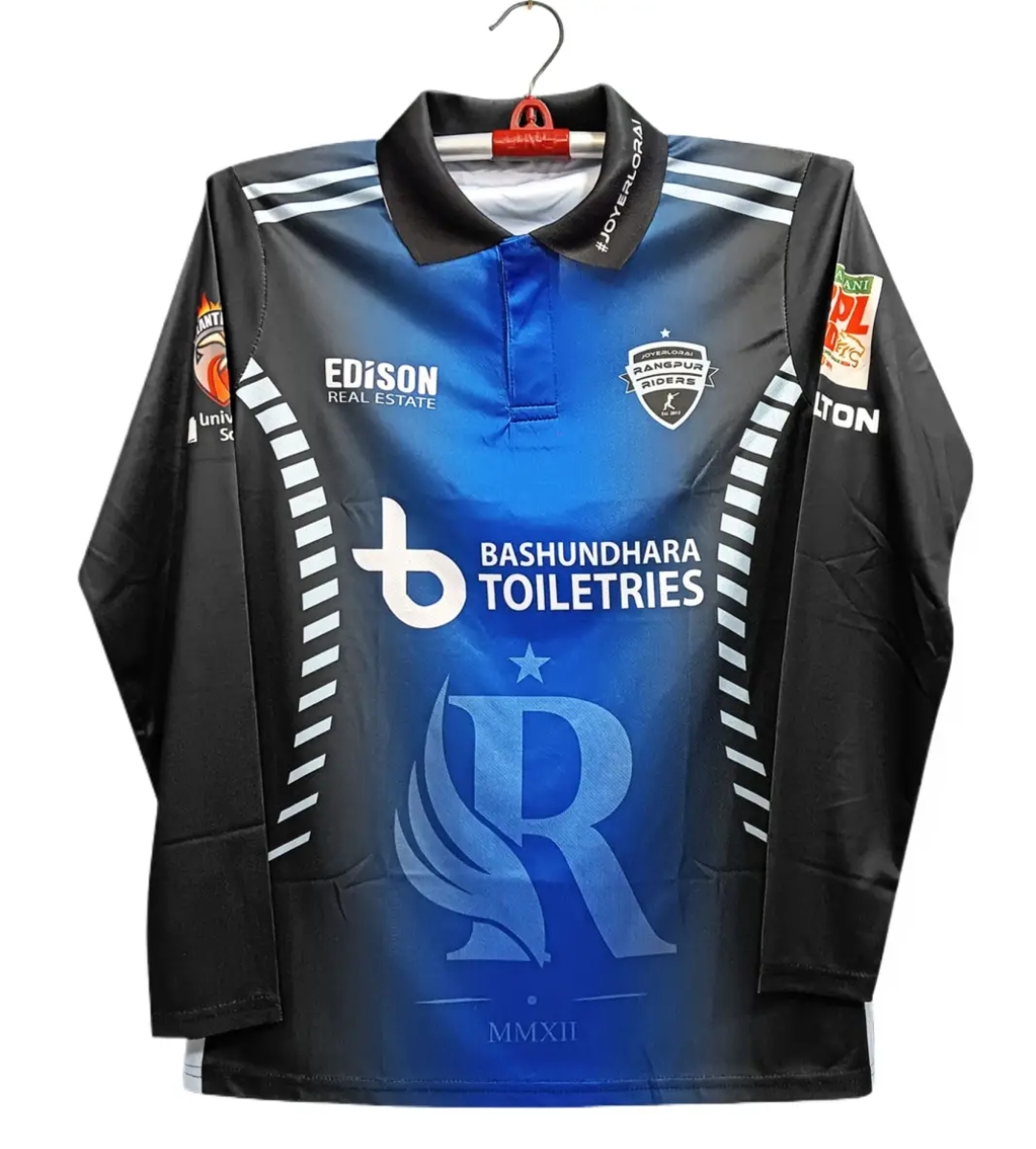 Rangpur Riders BPL Full Sleeve Collar Jersey  New Jersey 4 part Jersey 2024