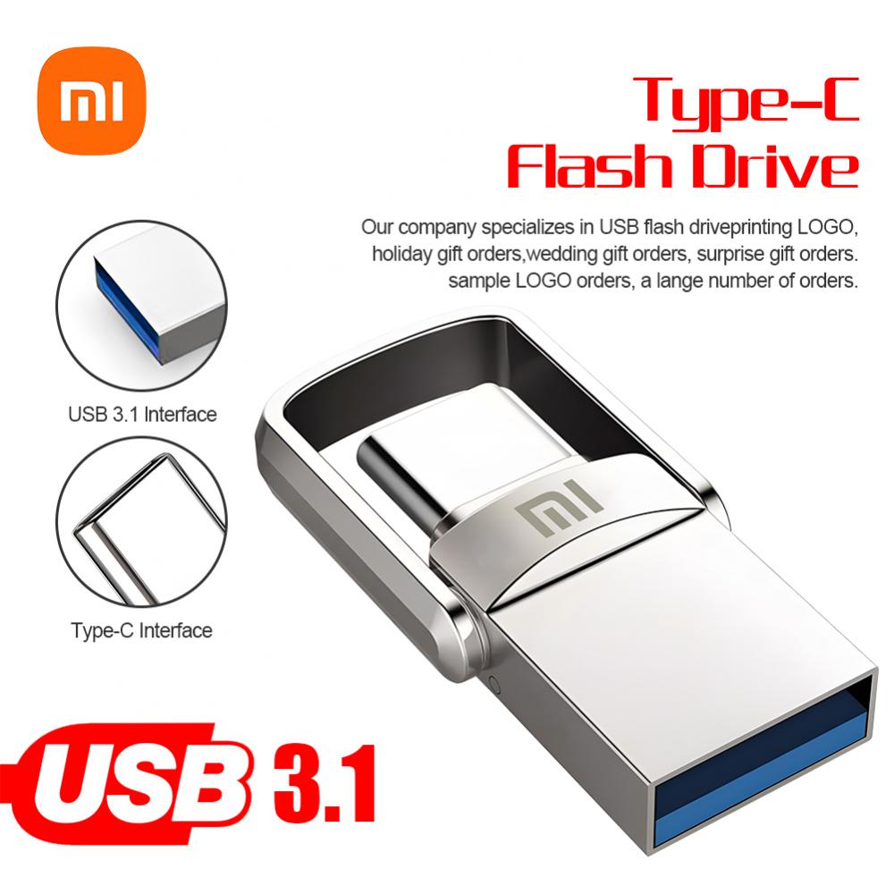 Xiaomi 2tb USB Flash Drive 3.2 Type C PenDrive Memory Stick 64G 128GB Pen Drive 256g Flash Disk for PC Smartphone Storage U Disk. 
