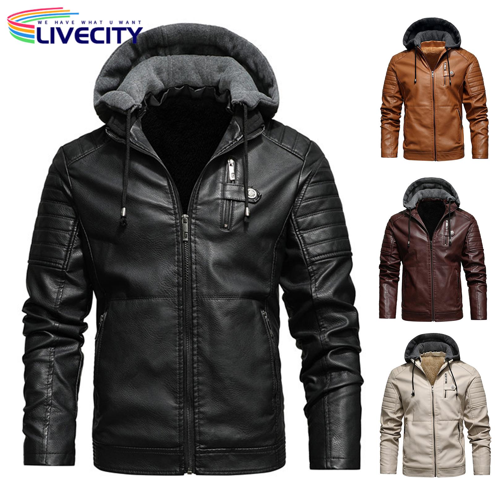 Men Windbreaker Plush Lining Straight Bottom Drawstring Jacket. 