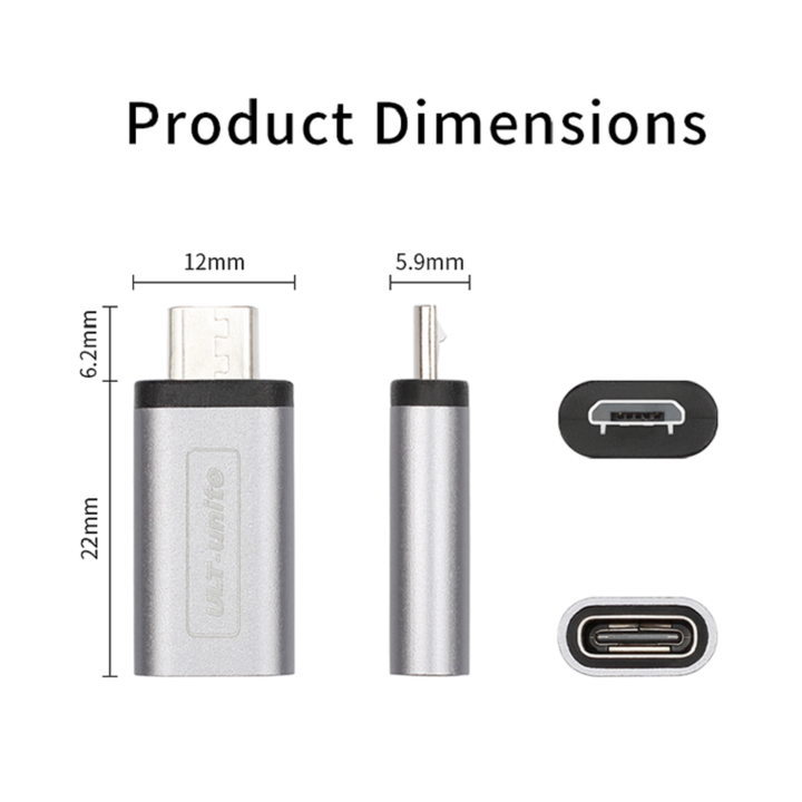 USB Type B Adapter USB Type C to MicroUSB Data Cable USB Type B Converter. 