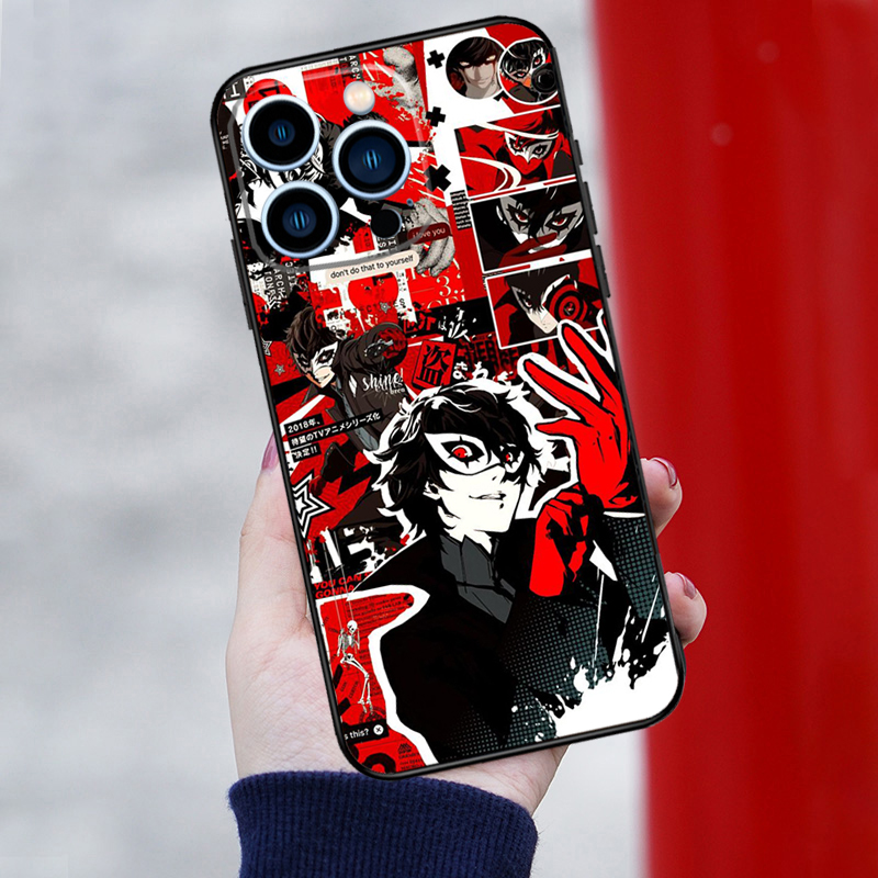 Persona 5 Phone Case For iPhone 15 14 13 12 11 Pro Max 13 Mini XR XS X 8 7 Plus SE 2020 Soft Back Cover. 