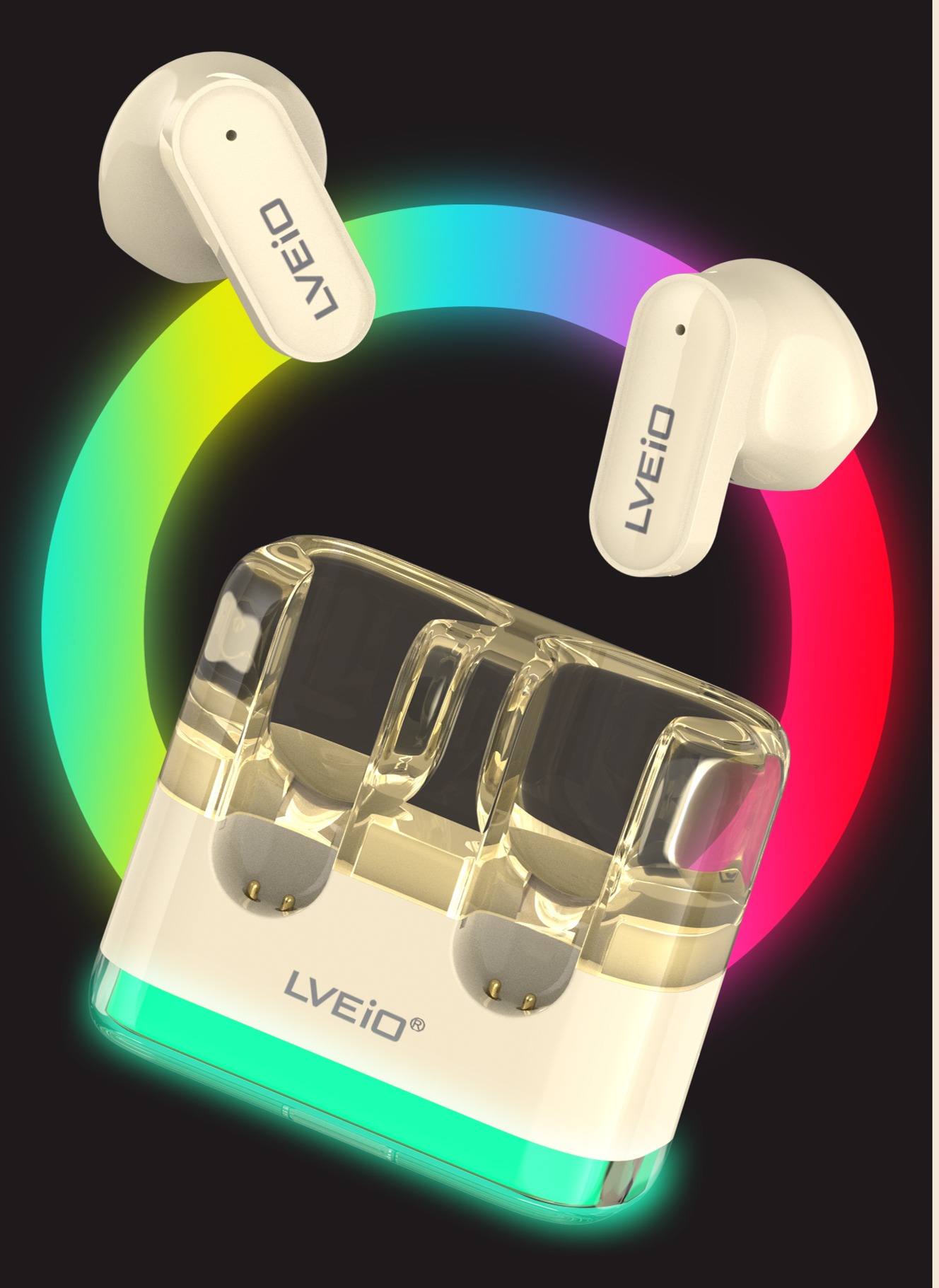 LVEIO LV-B30 TWS Bluetooth Wireless Earbuds Noise Cancelling Handfree Earphone HiFi Sound. 