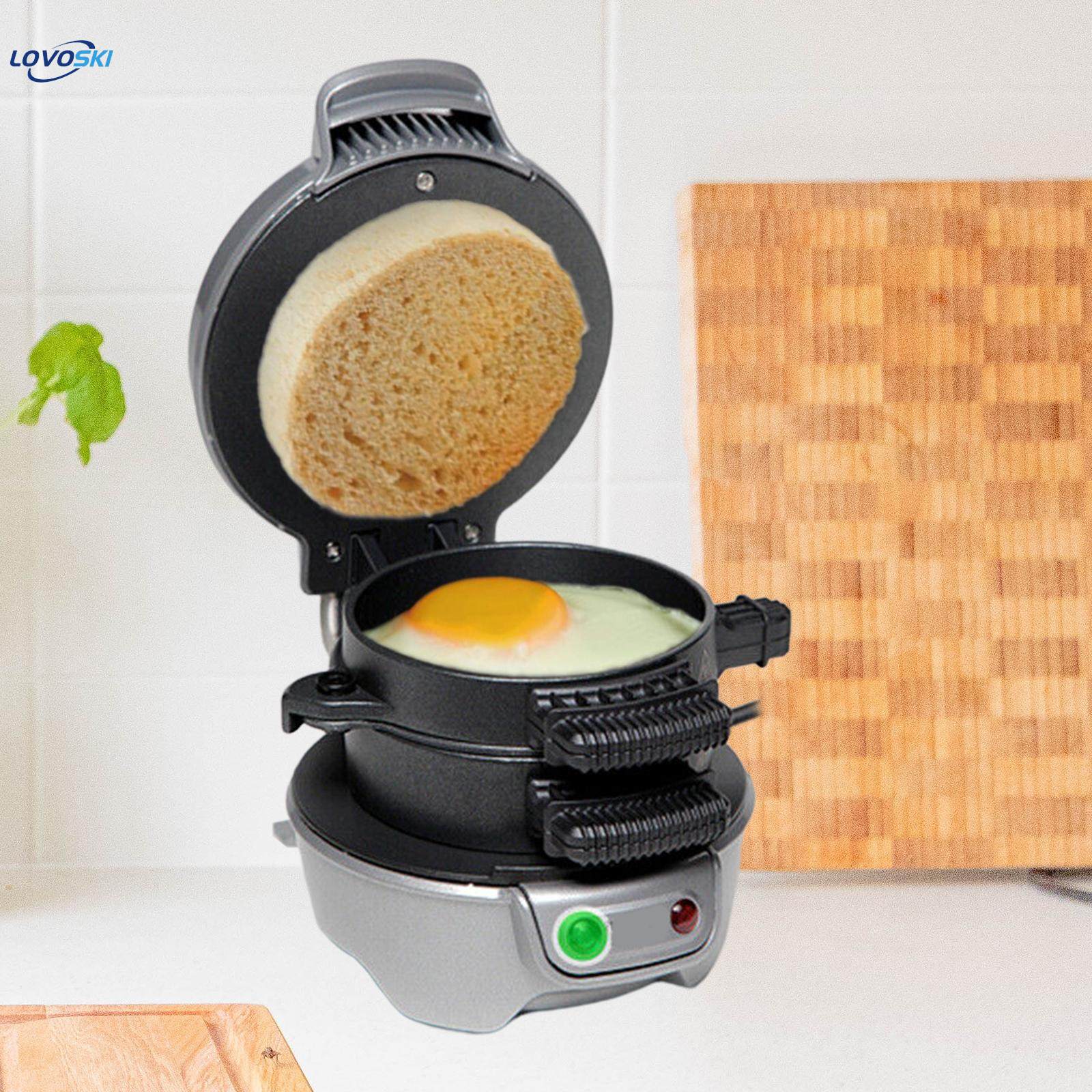 Breakfast Sandwich Maker Electric Sandwich Machine, Nonstick DIY Portable Mini Hamburger Maker for