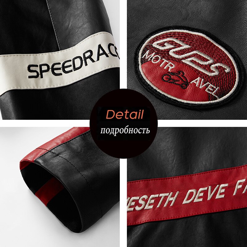 Men Faux Leather Jacket Motorcycle 4XL Men's Jackets Black Jaqueta De Couro Masculina Outwear Male PU Leather Coats Mens. 