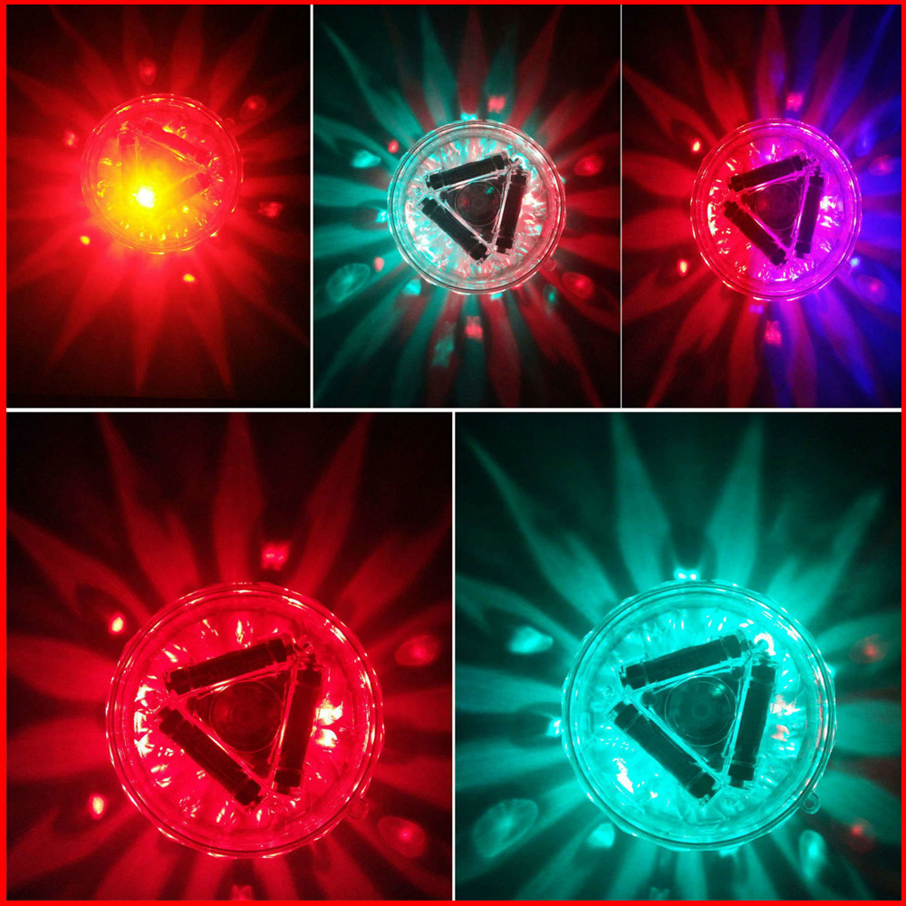 Foreign trade new creative colorful pool lights, intelligent dazzling projection lights, water floating lights, diamond projection night lights. 