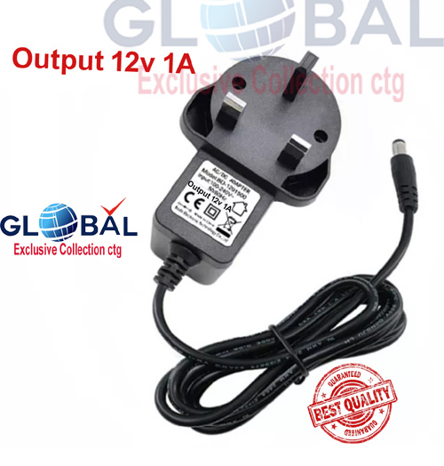 12V A1 Adapter For Router And (Connector Size: 5.5Mm X 2.5Mm ) Multi Purpose Use - Multi Plug. 