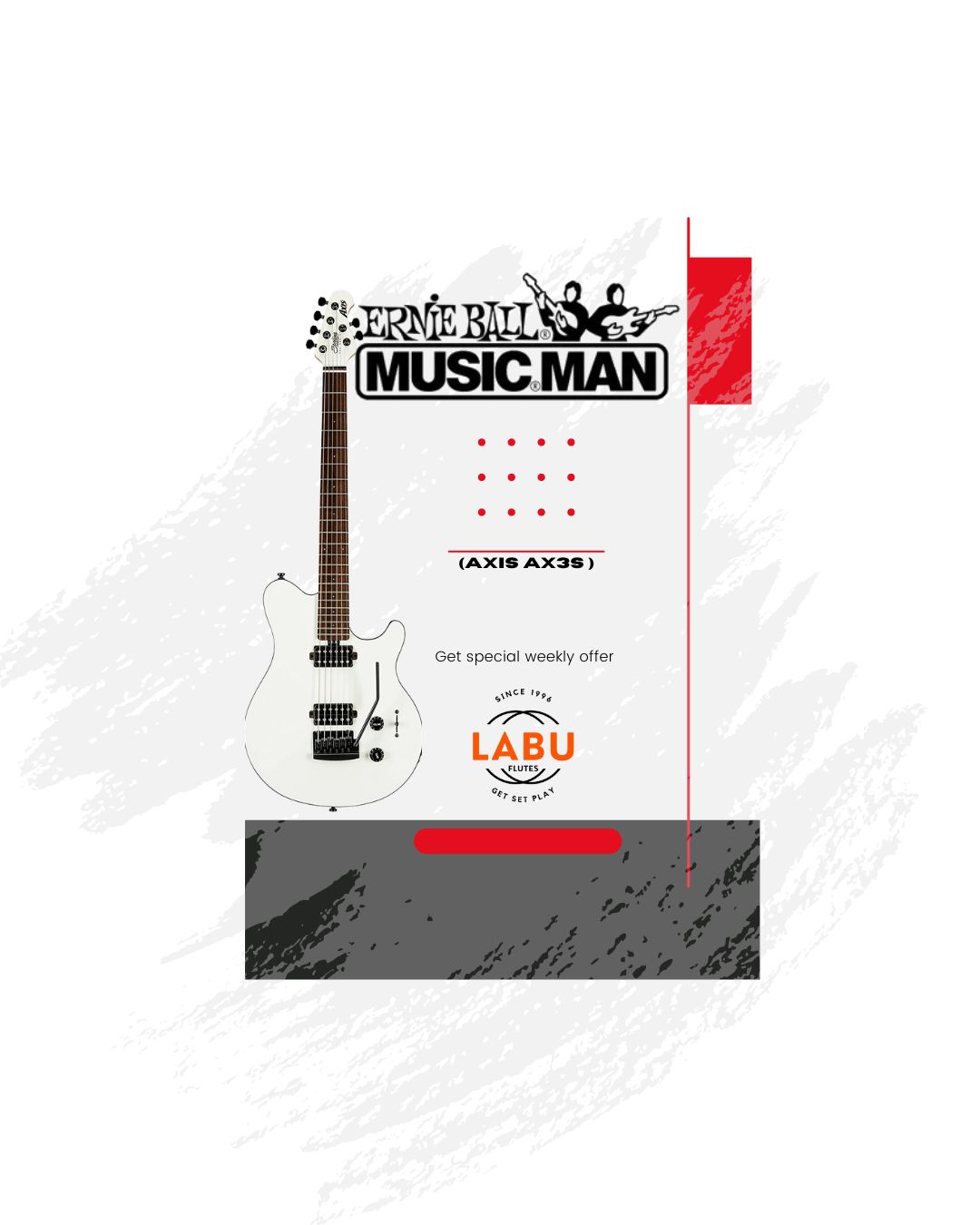 Sterling By MusicMan 6 String Sterling by Music Man Axis AX3S Electric Guitar Body, Right
