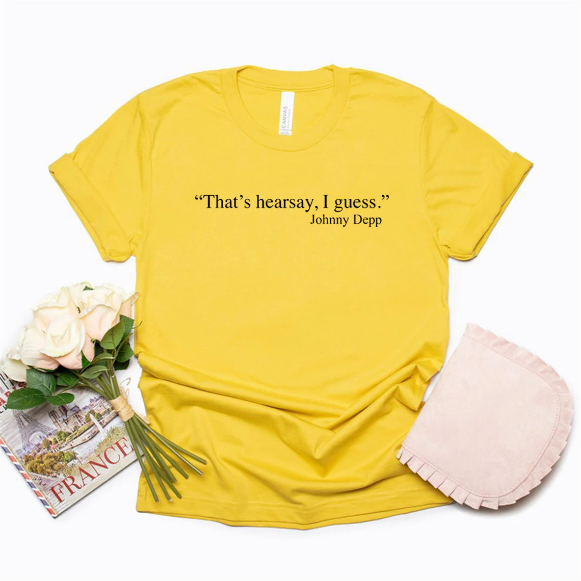 That's Hearsay I Guess Shirt Johnny Depp T-shirt Justice for Johnny T Shirt Graphic T Shirts Tee Short Sleeve Casual Tshirt Tops. 