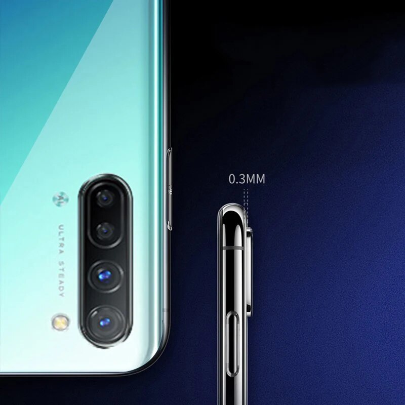 Ultrathin Mobile Phone Case for OPPO Reno 3 Pro Global Version 5G 360 Protective Soft TPU Clear Back Cover Housing Reno3 3Pro. 