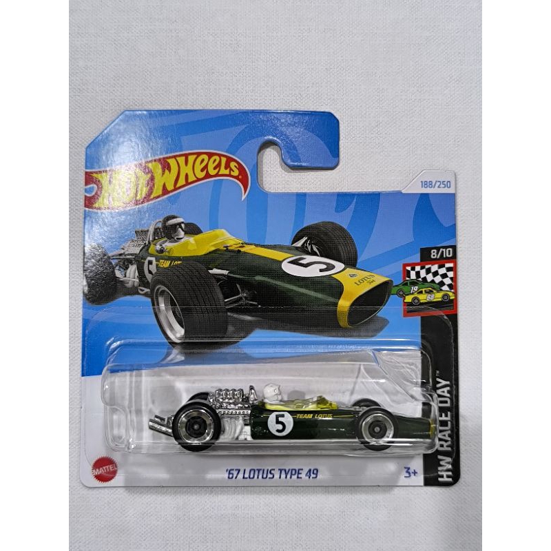 Hot Wheels 2024 Release Mainline [SHORT CARD VARIENT] 67 Lotus Type 49, Scale - 1:64. 