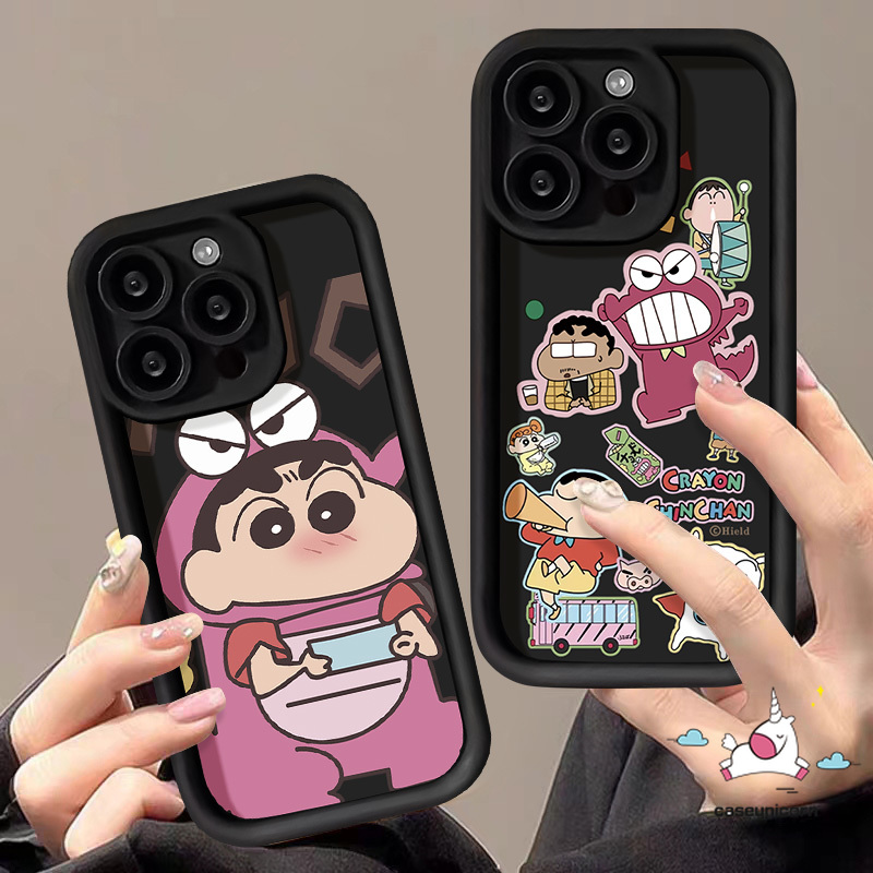 Cute Comic Crayon Shin-Chan Cartoon Case Compatible for IPhone XS MAX 15 11 12 7 8 Plus 14 13 15 Pro Max 6S 6 7 8 Plus XR X SE 2020 Crocodile Funny Case Soft Cover. 