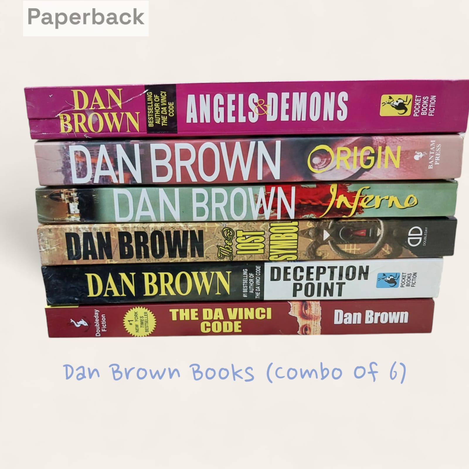 Robert Langdon Series Collection 6 Books Set By Dan Brown - Yellow - Paperback