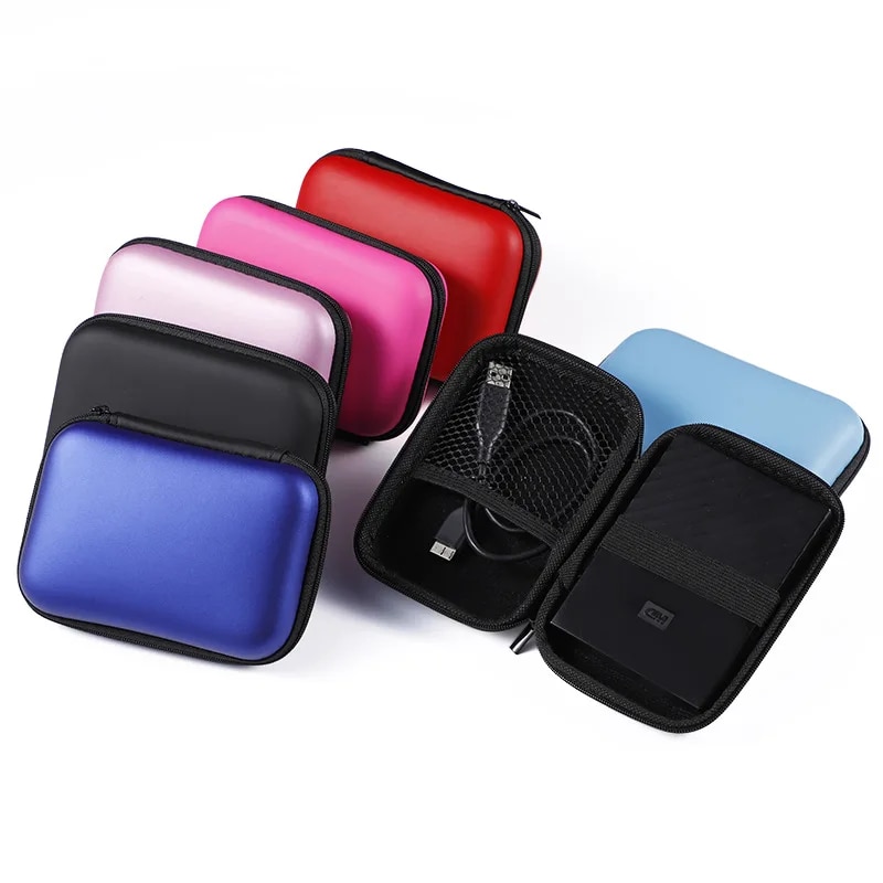 1pc Earphone Data Storage Bag Rectangle Cable Organizer Bags Pouch Tech Gadgets Portable Charger U Disk Mini Zipper Carry Case