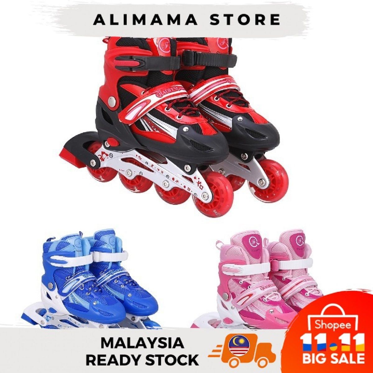 Roller Skate Shoes Inline - Black and Grey ,[SIZE ,35 TO 39 ]