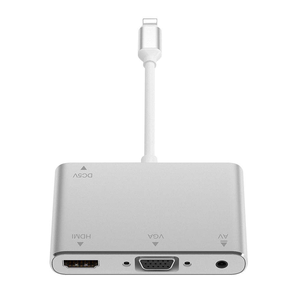 Converter for Lightning to HDMI/ VGA/AV Audio TV Adapter Converter Compatible for iPhone/for iPad/for iPod touch
