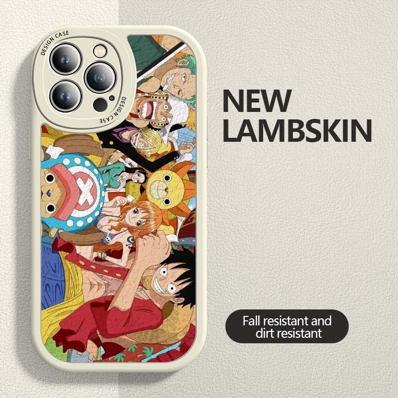 Phone Case For IPhone 15 14 Pro Max X XS XR 7 8 Plus 7+ 8+ Casing Soft Silicone Lambskin TPU Anime One Piece Nika Luffy Zoro High-Level Back Cover Cute High Quality Cartoon Luxury Hot Shockproof Popular Fashion